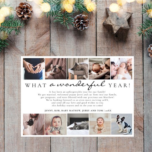 Cartes Pour Fêtes Annuelles Quelle merveilleuse année en rétrospective en coll