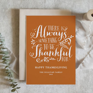 Cartes Pour Fêtes Annuelles Quelque Chose À Remercier Pour Orange Thanksgiving