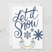 Cartes Pour Fêtes Annuelles Qu'il neige Noël Classique (Devant)