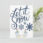 Cartes Pour Fêtes Annuelles Qu'il neige Noël Classique (Debout devant)