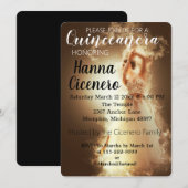 Cartes Pour Fêtes Annuelles Quinceanera (Devant / Derrière)