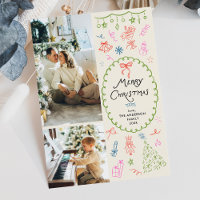 Quirky Boho Main tiré Joyeux Noël 2 Photo