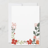 Cartes Pour Fêtes Annuelles Quirky bow floral tendance Joyeux Noël photo (Dos)