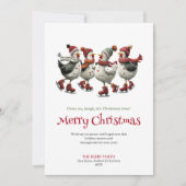 Cartes Pour Fêtes Annuelles Quirky Chickens Holiday Greeting Editable Card (Devant)