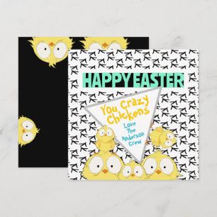 Cartes Pour Fêtes Annuelles Quirky Funny Happy Pâques Vos Poulets Fous