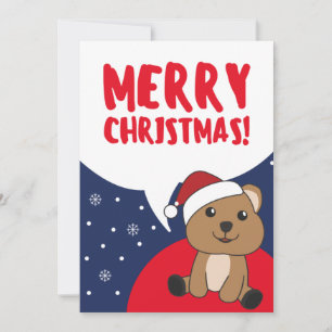 Cartes Pour Fêtes Annuelles Quokka Noël Neige Hiver Animaux Quokkas Vacances