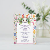 Cartes Pour Fêtes Annuelles Rabbit de Pâques et Oeufs Potluck Brunch Invitatio (Debout devant)