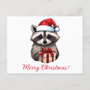 Cartes Pour Fêtes Annuelles Raccoon Joyeux Noël !