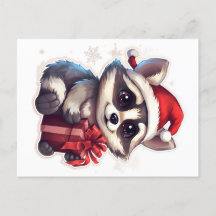 Raccoon Joyeux Noël et Bonne Année