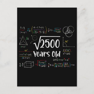Cartes Pour Fêtes Annuelles Racine carré de 2500 50e anniversaire 50 ans Cadea