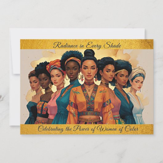 Cartes Pour Fêtes Annuelles Radiance dans chaque ombre - Intl. Journée des fem (Devant)