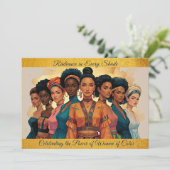 Cartes Pour Fêtes Annuelles Radiance dans chaque ombre - Intl. Journée des fem (Debout devant)