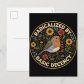 Cartes Pour Fêtes Annuelles Radicalized by Basic Decency Birds lovers (Devant / Derrière)