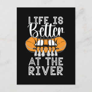 Cartes Pour Fêtes Annuelles Rafting Life is Better Kayak Paddle Canoë