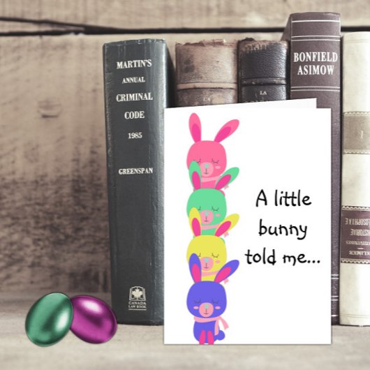 Cartes Pour Fêtes Annuelles Rainbow Bunnies Pâques