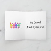 Cartes Pour Fêtes Annuelles Rainbow Bunnies Pâques (Intérieur)