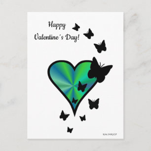 Cartes Pour Fêtes Annuelles Rainbow heart and Butterfly