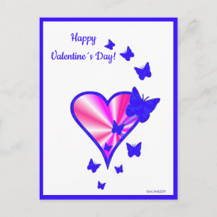 Cartes Pour Fêtes Annuelles Rainbow heart and Butterfly