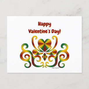 Cartes Pour Fêtes Annuelles Rainbow Heart et Lily