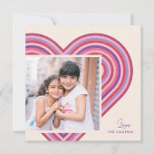 Cartes Pour Fêtes Annuelles Rainbow Heart Flat Valentine's Day Card - Plum (Devant)