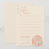 Cartes Pour Fêtes Annuelles Rainbow Hippie Anniversaire heure Capsule Message (Devant / Derrière)