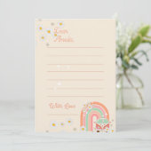 Cartes Pour Fêtes Annuelles Rainbow Hippie Anniversaire heure Capsule Message (Debout devant)