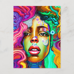 Cartes Pour Fêtes Annuelles Rainbow Melanin Queen Black Girl Magic Sista