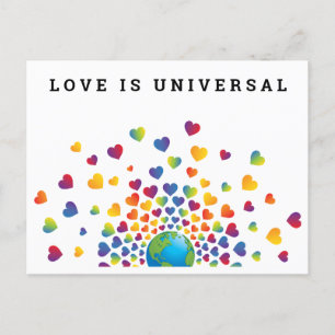 Cartes Pour Fêtes Annuelles Rainbow of Hearts Design