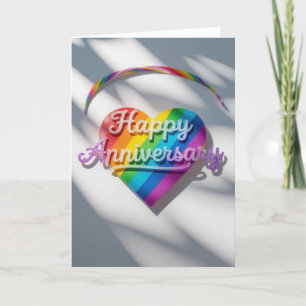 Cartes Pour Fêtes Annuelles Rainbow Pride Anniversaire Card, heureux anniversa