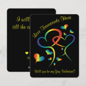 Cartes Pour Fêtes Annuelles Rainbow Pride Valentine (Devant / Derrière)