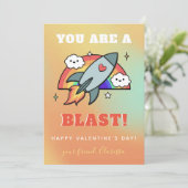 Cartes Pour Fêtes Annuelles Rainbow Rocket Colorful Valentine's Day (Debout devant)