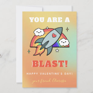 Cartes Pour Fêtes Annuelles Rainbow Rocket Colorful Valentine's Day