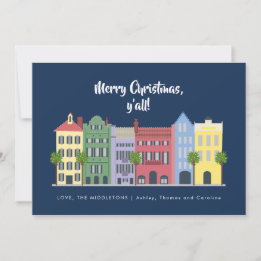 Cartes Pour Fêtes Annuelles Rainbow Row Charleston Noël
