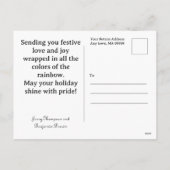 Cartes Pour Fêtes Annuelles Rainbow Santa Hat of Love (Dos)