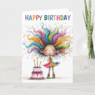 Cartes Pour Fêtes Annuelles Rainbow Souhaite Anniversaire Magie!