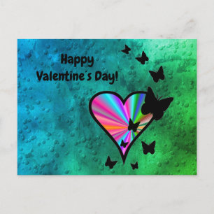 Cartes Pour Fêtes Annuelles Rainbowheart et papillon