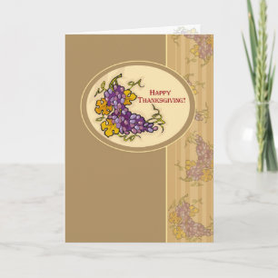 Cartes Pour Fêtes Annuelles Raisins d'action de grâce