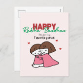 Cartes Pour Fêtes Annuelles Raksha Bandhan (Devant / Derrière)