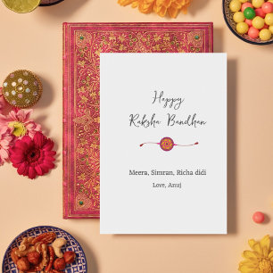 Cartes Pour Fêtes Annuelles Raksha bandhan, happy rakhi card,