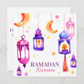 Cartes Pour Fêtes Annuelles Ramadan (Devant / Derrière)