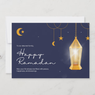 Cartes Pour Fêtes Annuelles Ramadan Kareem bleu