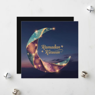 Cartes Pour Fêtes Annuelles Ramadan Kareem holiday Personalized Hilal Card