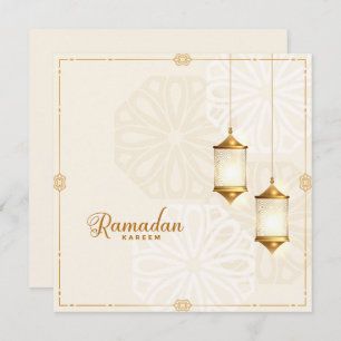 Cartes Pour Fêtes Annuelles Ramadan Kareem Moubarak Golden Islamal Lanterne