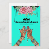 Cartes Pour Fêtes Annuelles Ramadan Moubarak (Devant / Derrière)