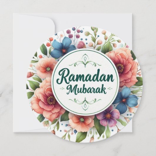 Cartes Pour Fêtes Annuelles Ramadan Moubarak (Devant)