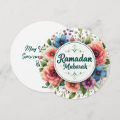 Cartes Pour Fêtes Annuelles Ramadan Moubarak (Devant / Derrière)