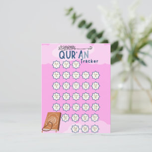 Cartes Pour Fêtes Annuelles Ramadan Qur'an Reading Tracker