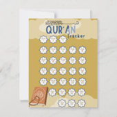 Cartes Pour Fêtes Annuelles Ramadan Qur'an Reading Tracker (Devant)