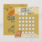 Cartes Pour Fêtes Annuelles Ramadan Qur'an Reading Tracker (Devant / Derrière)