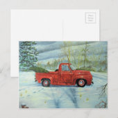 Cartes Pour Fêtes Annuelles Ramasser l'arbre pour Noël (Devant / Derrière)